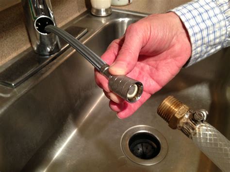 kitchen faucet hose hookup